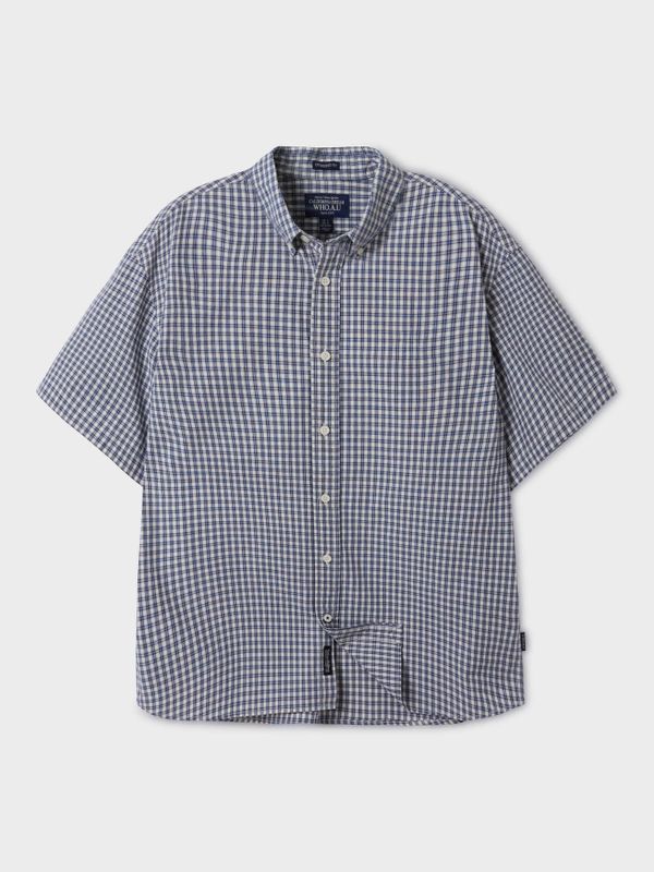 Short Sleeve Check Shirts_WHYWF2513U