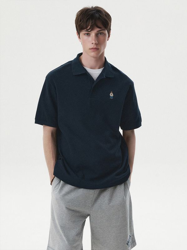 WHOAU Áo thun Steve Collar T-Shirt_WHHAG2411U