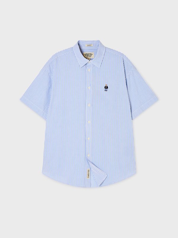 WHOAU Áo sơ mi nữ Steve Seersucker Loose-fit Shirts_WHYWG2512F