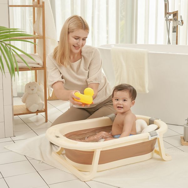 Chậu tắm cảm biến nhiệt, dễ gấp gọn, giúp mẹ tắm bé La vikit dành cho trẻ từ 0-4 tuổi