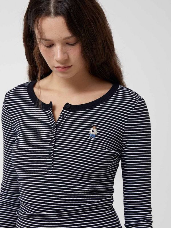 Steve Ribbed Henry Neck T-shirt[B]_WHLAF4952F