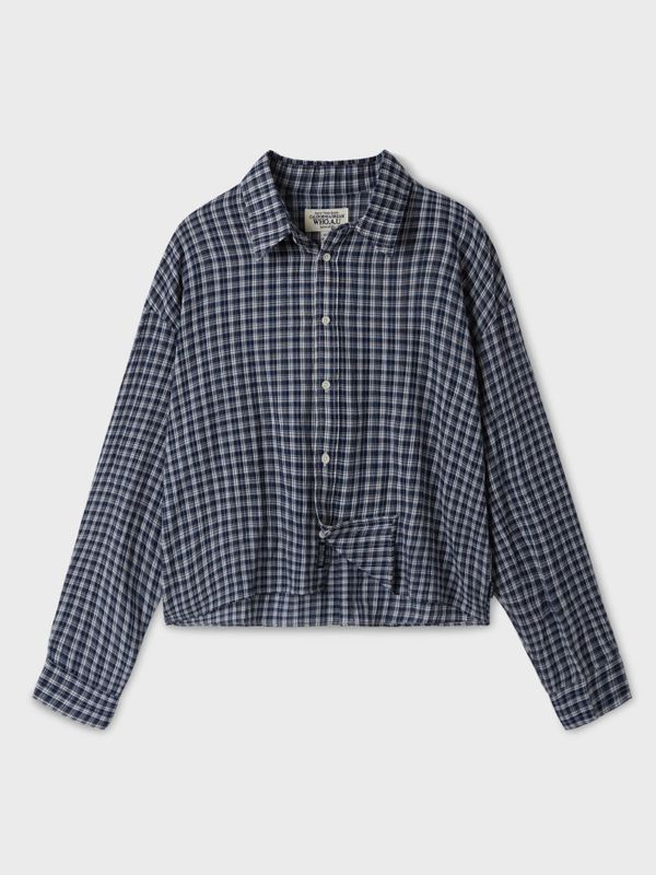 Loose Fit Crop Check Shirts_WHYAF4896F