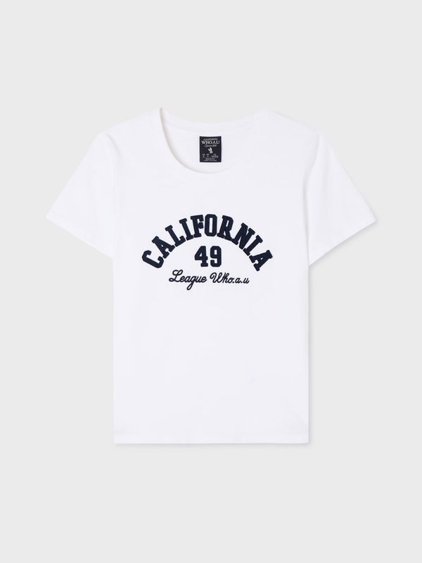 WAU Patch Slim-fit T-shirt(F)