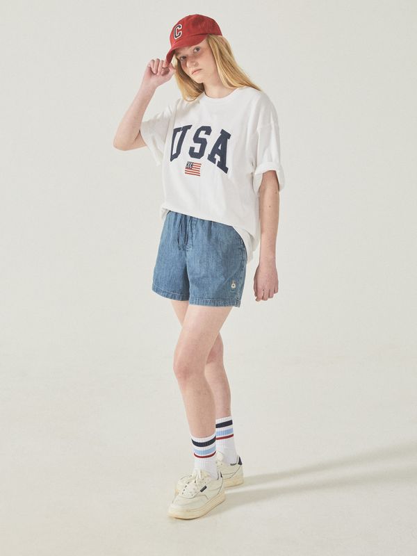 Steve Denim Set-up Shorts (F)_WHTJF2555F