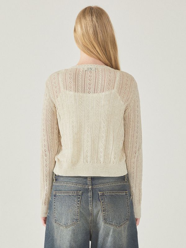 Croche Long Sleeve Cardigan_WHCKF3533F