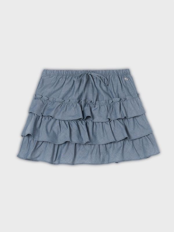 WHOAU Chân váy Shambray Wrap Skirt_WHWHG2483F