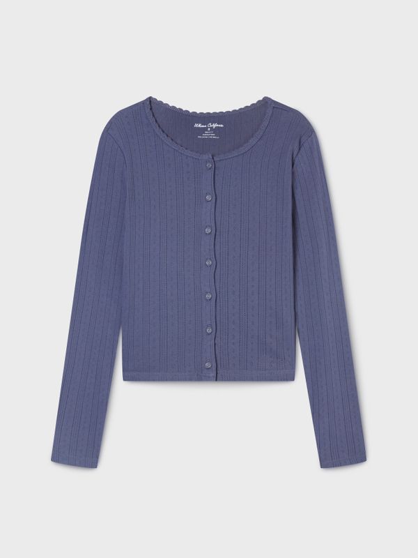 Eyelet Long Sleeve Cardigan