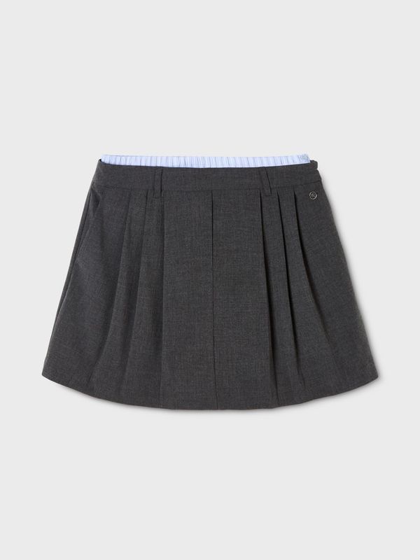 WHOAU Chân váy Layered Pleats Skirt_WHWHGB831F