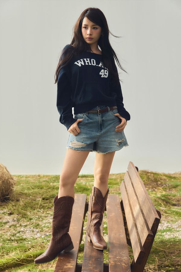 WHOAU Áo nỉ trễ vai One-Shoulder Sweatshirt(F)_WHMWGB923F
