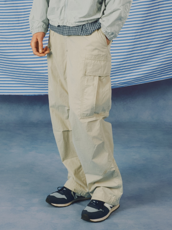 Cotton Nylon Cargo Pants(U)