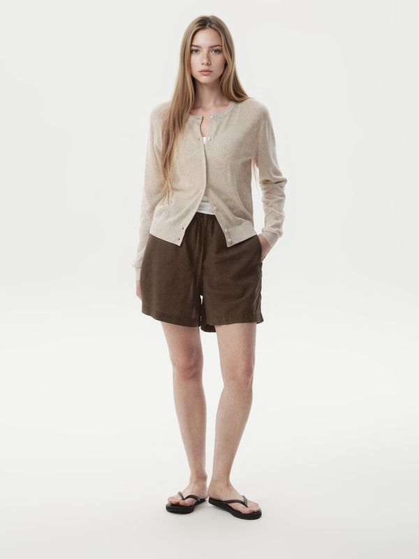 WHOAU Quần nữ Linen Shorts (F)_WHTHG2533F