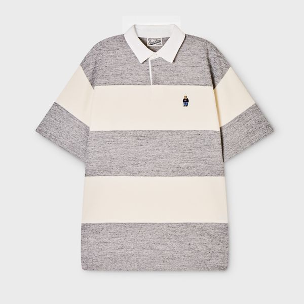 WHOAU Áo thun Steve Colorblock Collar T-Shirt_WHHAG2421U