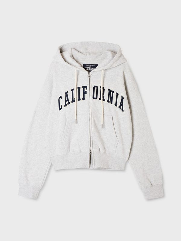 WHOAU Áo khoác nỉ Signature Patch Hood Zip-up(F)_WHMZGB911F