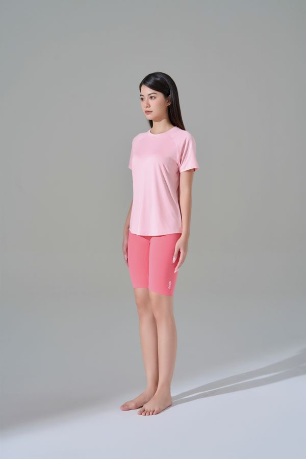 Áo thun ôm tay ngắn DXXY Be/Trắng/Hồng - Refresh Raglan Short Sleeve Tee (season 2)