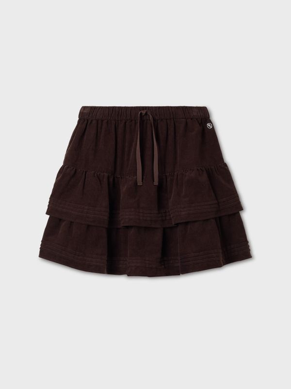 Corduroy Short Tiered Skirt