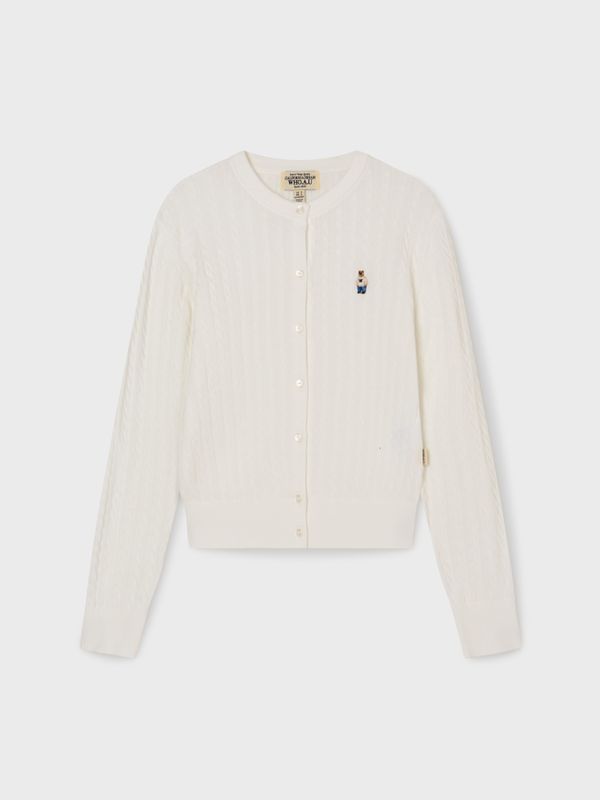 Steve High Gauge Cotton Cable Cardigan_WHCKG2325F