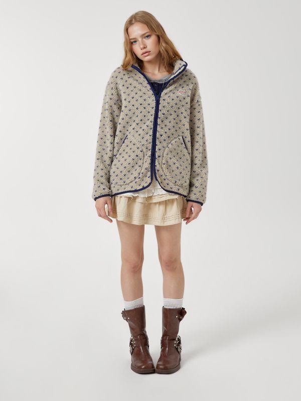 Dot Pattern Fleece Jacket_WHMZF4V61F