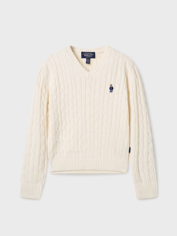 Steve Cable V-Neck Pull over_WHKAF4912F