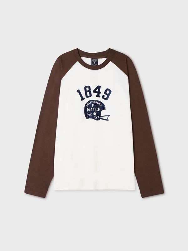 WHOAU Áo thun Campus Raglan Long Sleeve T-shirt_WHLAGB823U