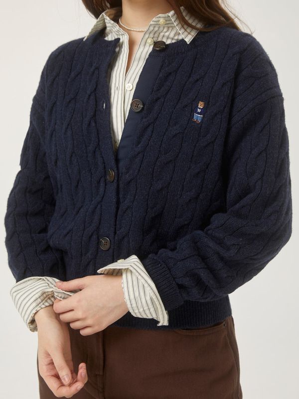 Steve Bokashi Cable Cardigan_WHCKF4T23F