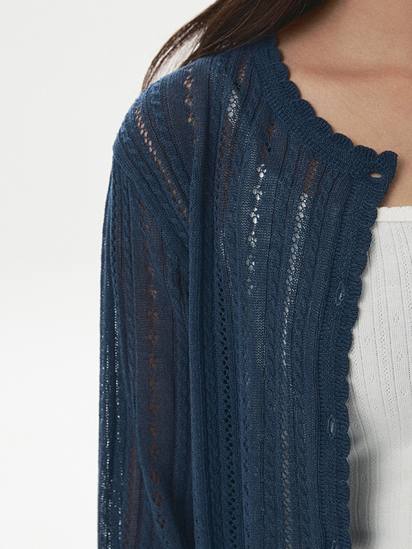 WHOAU Áo Cardiagn nữ Linen Blend Skashi Cardigan_WHCKG2523F