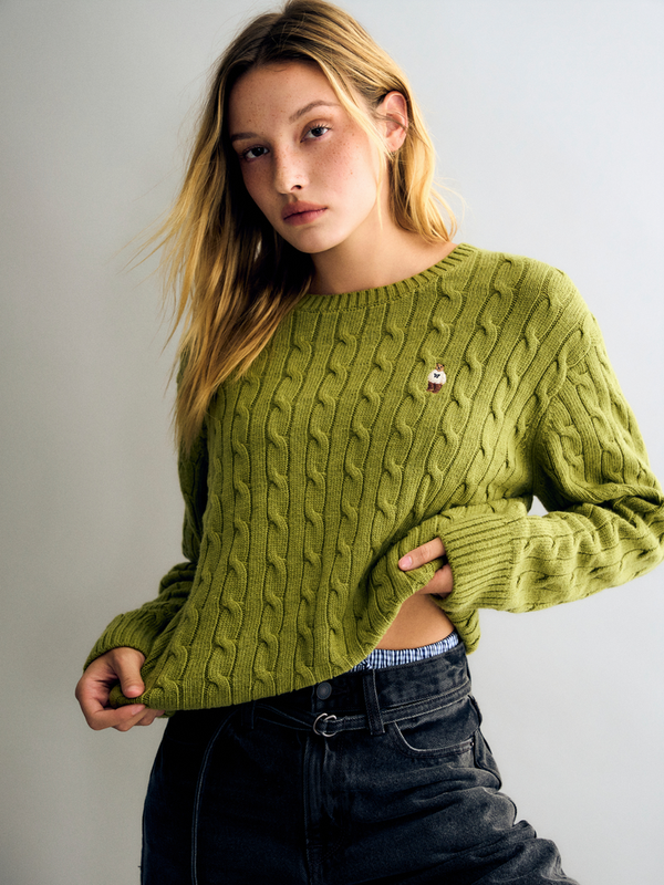 WHOAU Áo len Steve Cable R-neck Pullover_WHKAGB921F