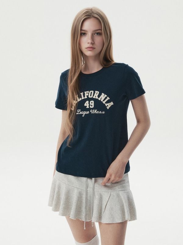 WAU Patch Slim-fit T-shirt(F)
