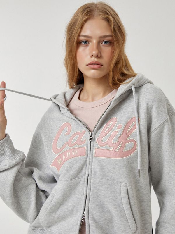 Patch Crop Hood Zip-up (Brushed)_WHMZF4911F