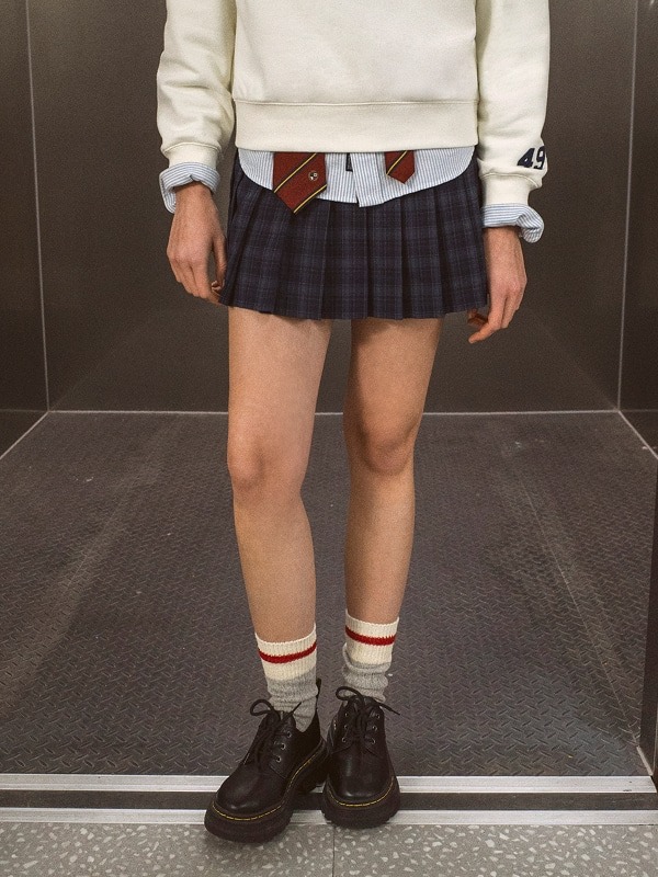 WHOAU Chân váy Spring Pleats Skirt