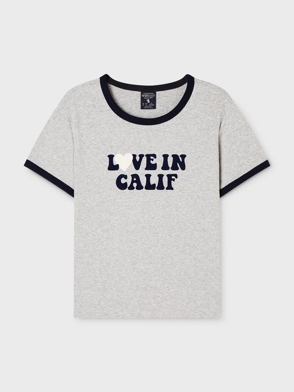 WHOAU Áo thun Letter Ringer T-Shirt_WHRAG2431F