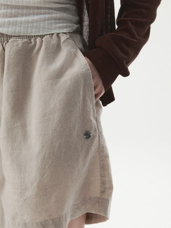 WHOAU Quần nữ Linen Shorts (F)_WHTHG2533F