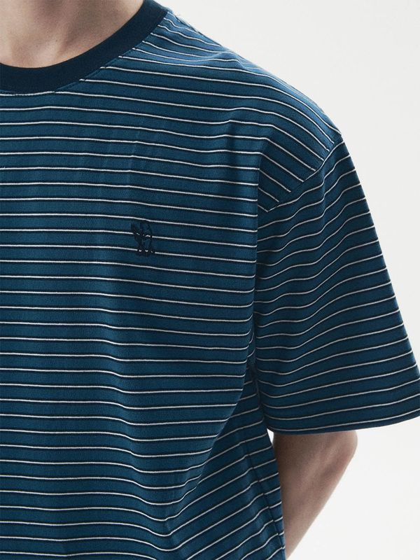 WHOAU Áo thu Unisex Multi Stripe T-Shirt_WHRSG2541U