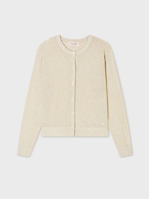 WHOAU Áo Cardiagn nữ Linen Blend Plain Cardigan_WHCKG2524F