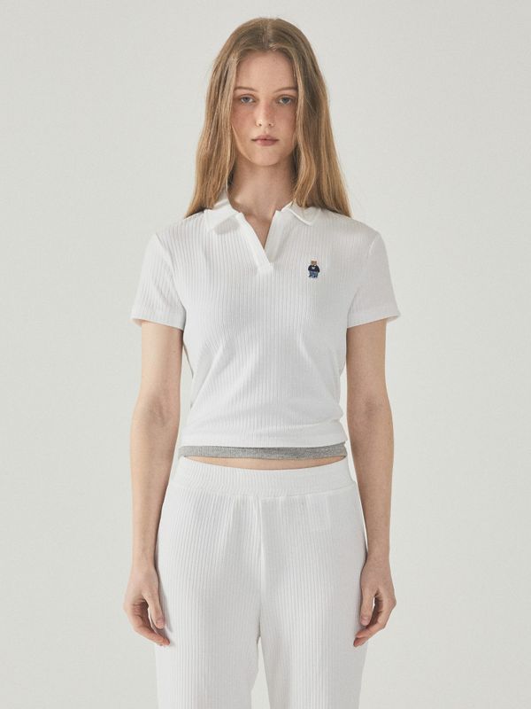 Steve Ribbed Collar T-Shirt_WHHAF3751F