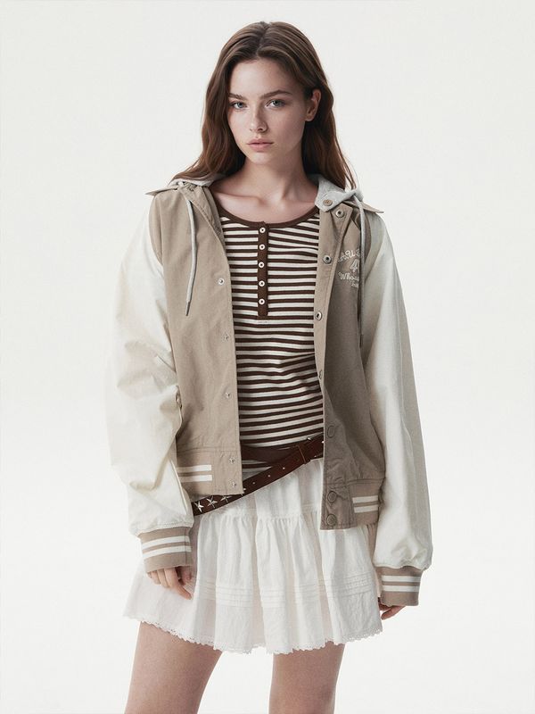 WHOAU Áo khoác Hood Varsity Coach Jacket_WHJJG2221U