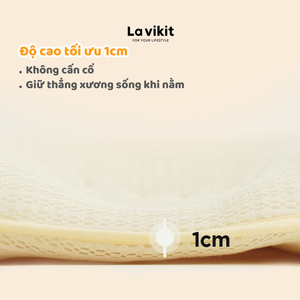 Gối sơ sinh chống bẹp đầu dành cho trẻ 1-18 tháng Lavikit