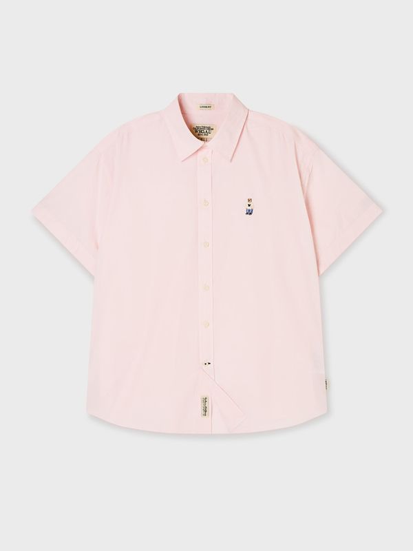 WHOAU Áo sơ mi nữ Steve Loose Fit Short Sleeve Shirts_WHYAG2511F