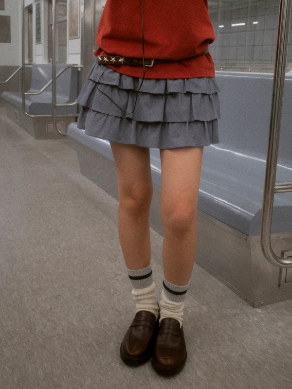 WHOAU Chân váy Shambray Wrap Skirt_WHWHG2483F