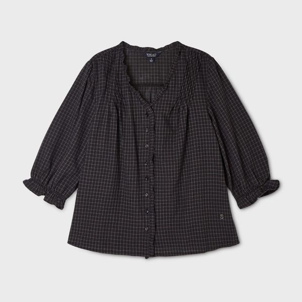 WHOAU Áo kiểu nữ Frill Blouse_WHBLGB833F