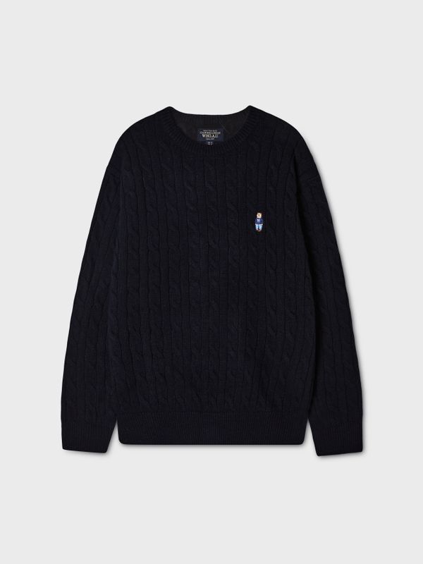 WHOAU Áo len unisex Steve Cable R-neck Pullover(U)_WHKAGB923U