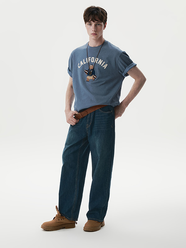 WHOAU Quần nam Lightweight Wide Denim(M)