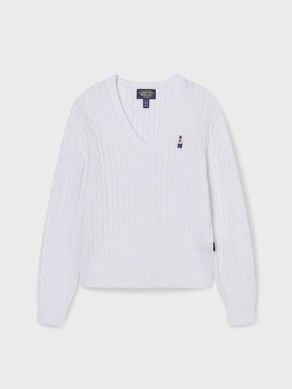 Steve V-neck Cable Sweater