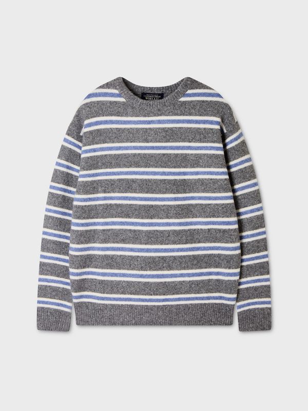 WHOAU Áo len Stripe R-neck Pullover(U)_WHKAGBT24U