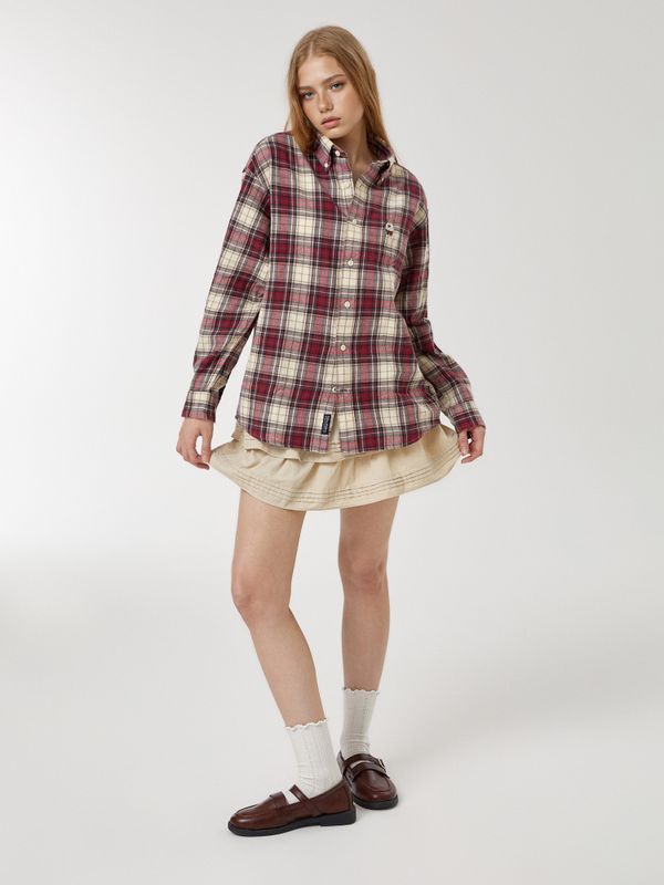 WHOAU Áo sơ mi Steve Tartan Flannel Check Shirts (U)_WHYCF4931U