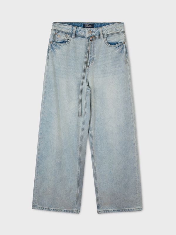 WHOAU Quần dài nữ Vintage Washing Wide Denim(F)_WHTJG2313F