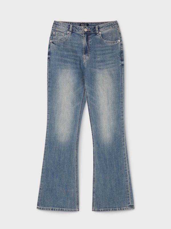 WHOAU Quần jean nữ Slim Bootscut Denim(F)_WHTJG2423F