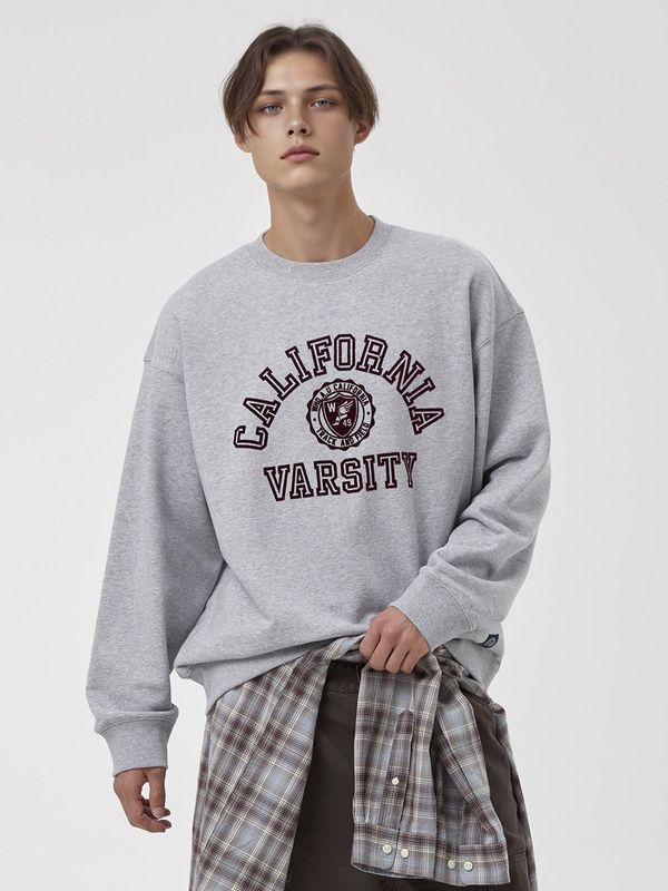 WWHOAU Áo nỉ unisex Varsity Lettering Sweatshirt_WHMWF4901U