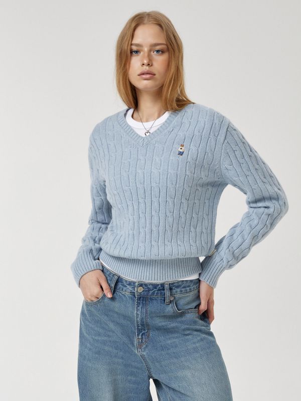 Steve Cable V-Neck Pull over_WHKAF4912F