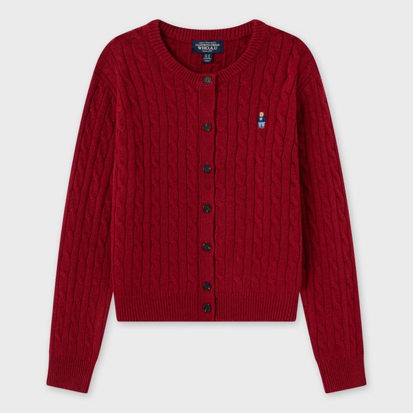 WHOAU Áo len Steve Cable Cardigan_WHCKGB911F