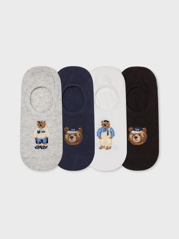 WHOAU Tất [4PACK]Steve Fake Socks_WHAYG1113A